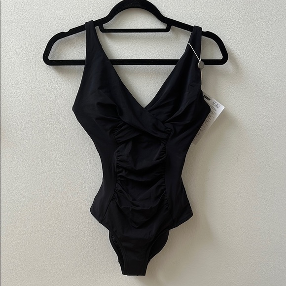 JETS Other - JETS Australian Elegant Black Swimsuit with Ruched Detail